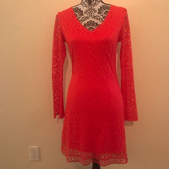 Laundry Red Lace Dress! Size 2!